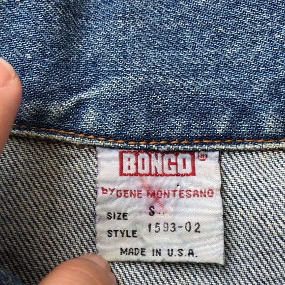 Like new! - Vintage BONGO 100% Cotton Denim Jean Jacket - Made in the USA - Picture 2 of 10